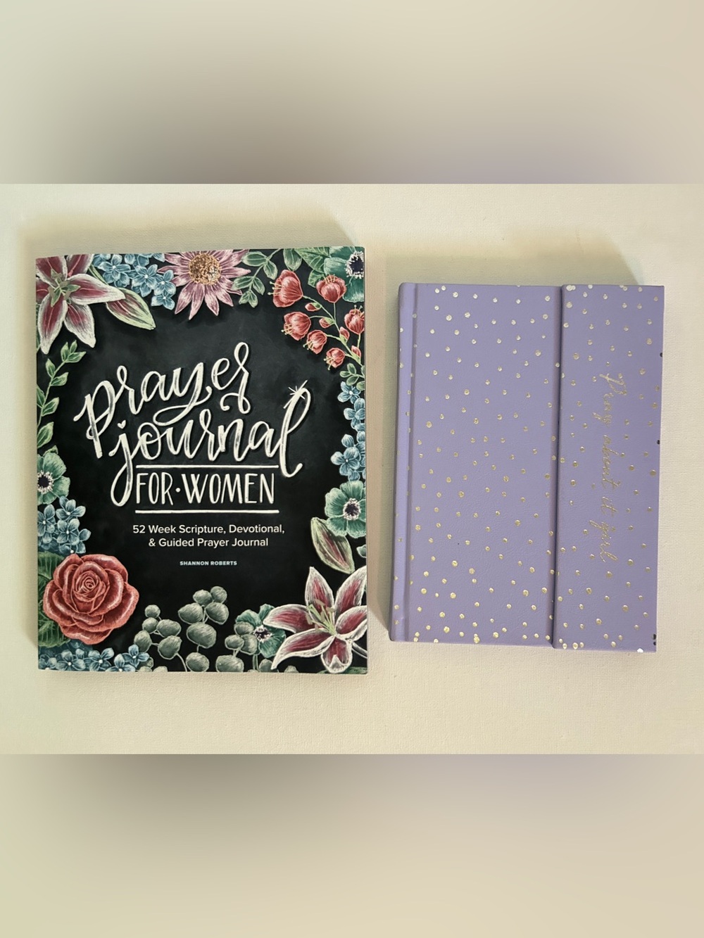 Prayer Journal for Women + Lavender Dot Notebook